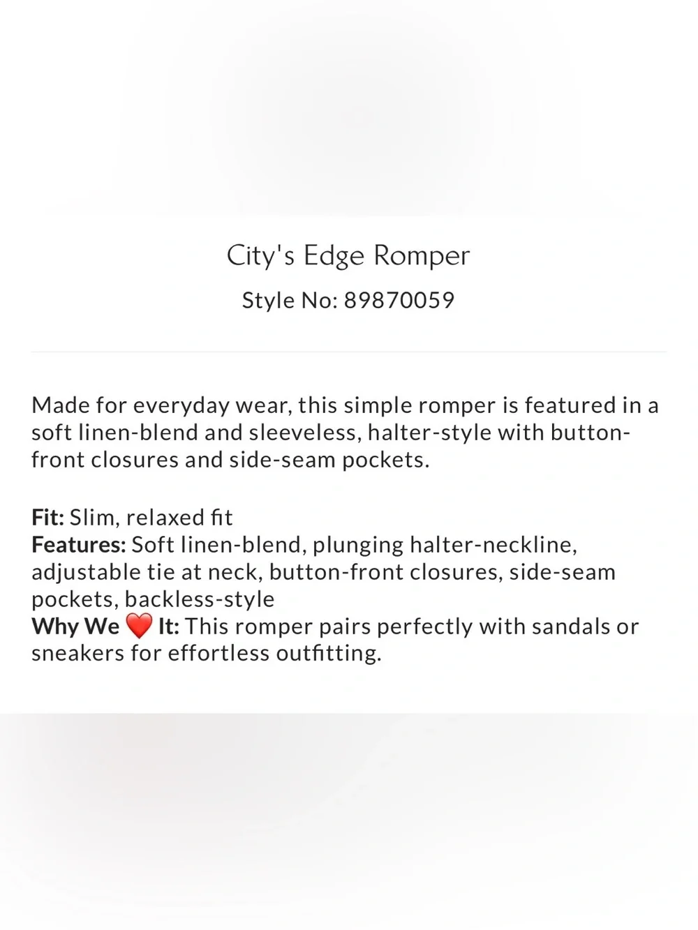 ✨Free People City’s Edge Romper Dried Basil XS✨